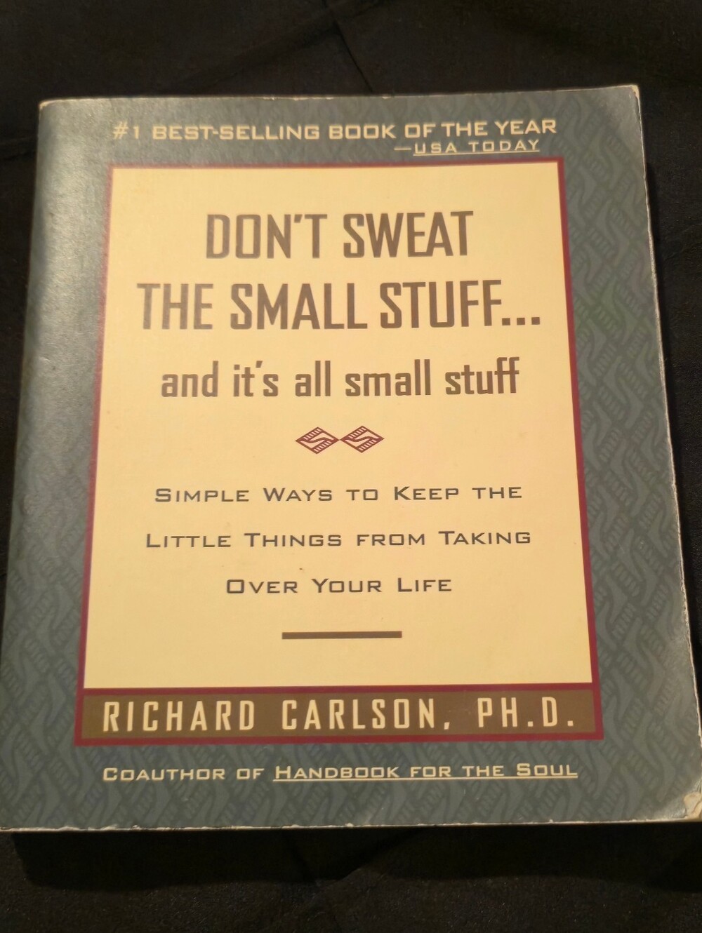 Don't Sweat the Small Stuff Book - Blue/Cream